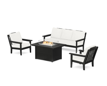 Cottage Deep Seating Fire Pit Table Set