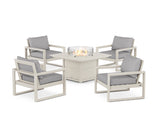 EDGE Sectional 5-Piece Deep Seating Set with Fire Pit Table