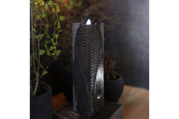 Exaco Yin Yang Outdoor Water Fountain 49" Tall with LED New