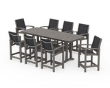 Coastal 9-Piece Counter Set with Trestle Legs
