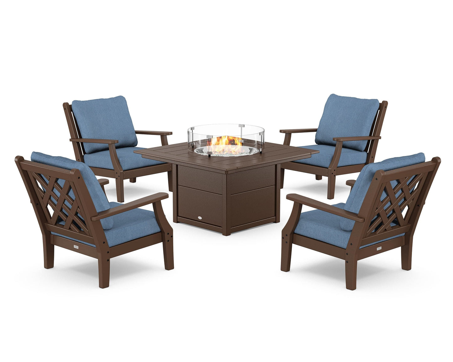 Wovendale 5-Piece Deep Seating Set with Fire Pit Table