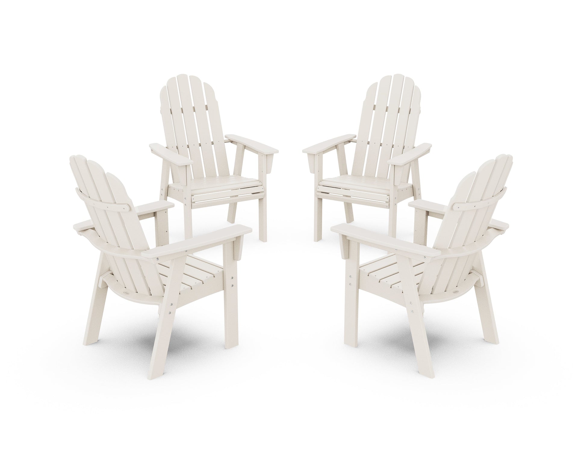 Vineyard 4-Piece Curveback Upright Adirondack Conversation Set