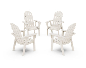 Vineyard 4-Piece Curveback Upright Adirondack Conversation Set