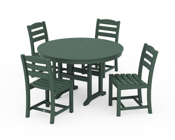 La Casa Café Side Chair 5-Piece Round Farmhouse Dining Set