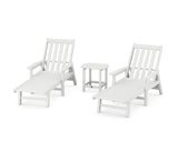 Vineyard 3-Piece Chaise with Arms Set