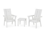 Modern 3-Piece Curveback Upright Adirondack Chair Set