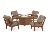 Prairie 5-Piece Deep Seating Set with Fire Pit Table