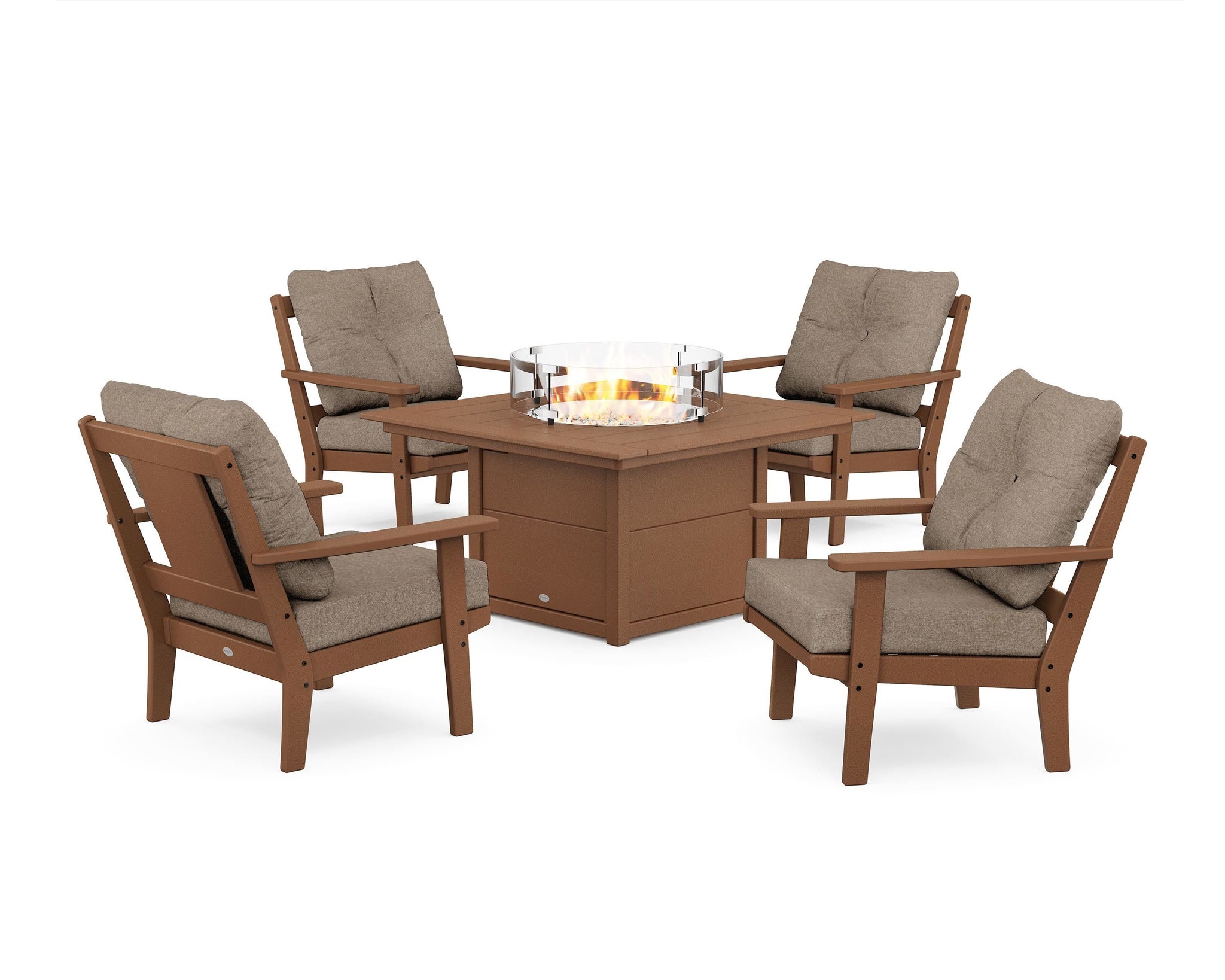 Prairie 5-Piece Deep Seating Set with Fire Pit Table