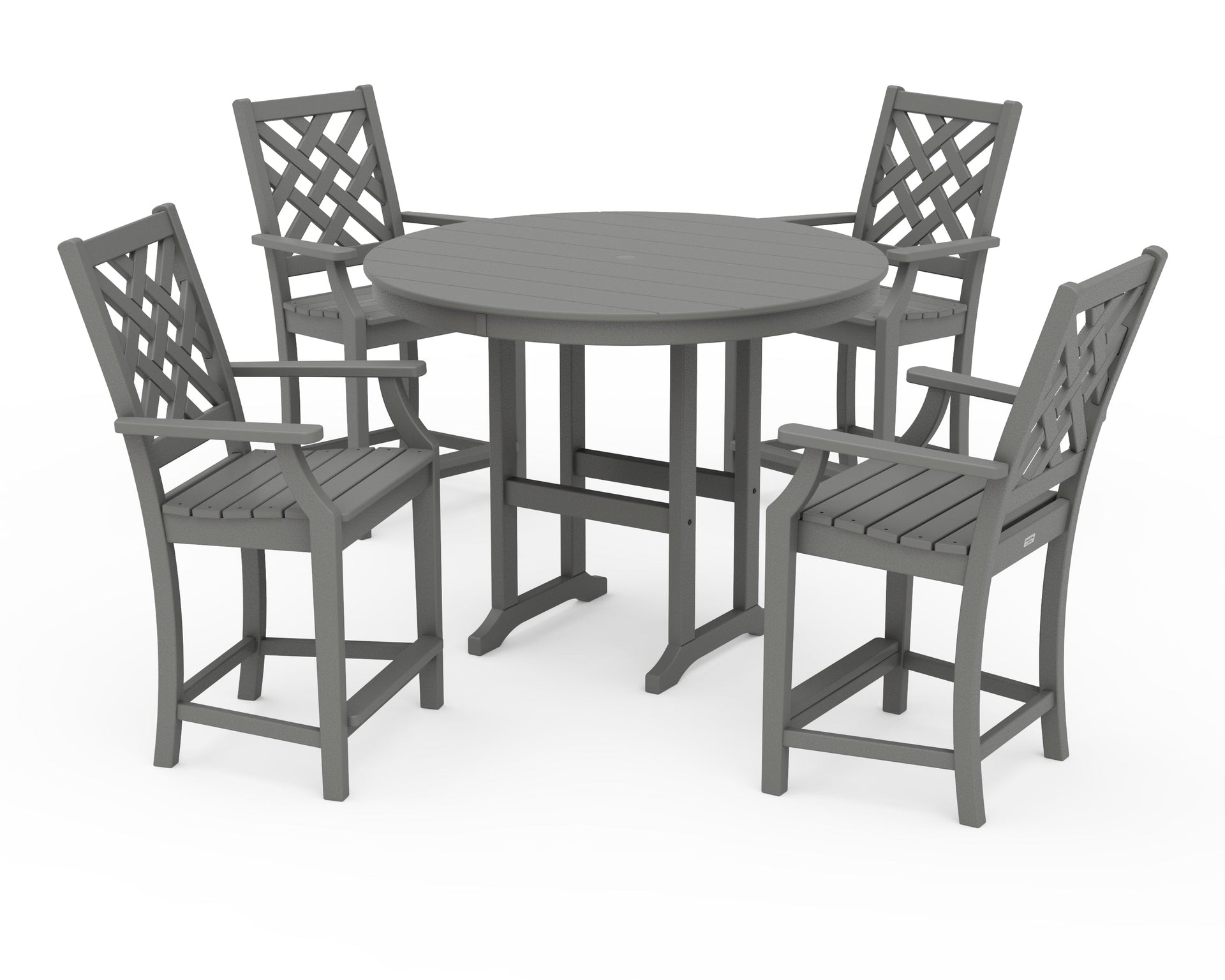Wovendale 5-Piece Round Farmhouse Counter Set