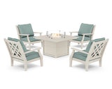 Wovendale 5-Piece Deep Seating Set with Fire Pit Table