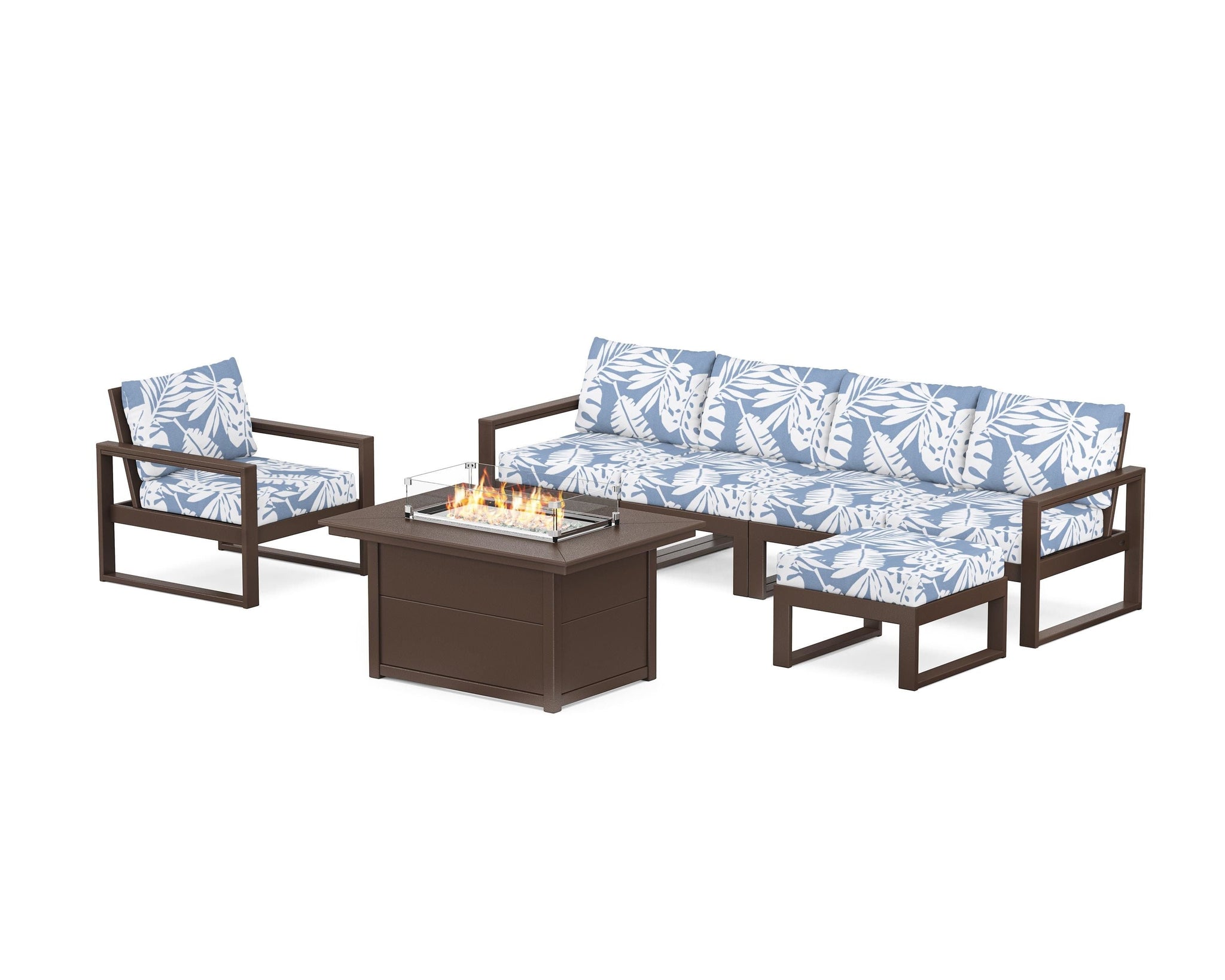EDGE Sectional Lounge and Fire Pit Set