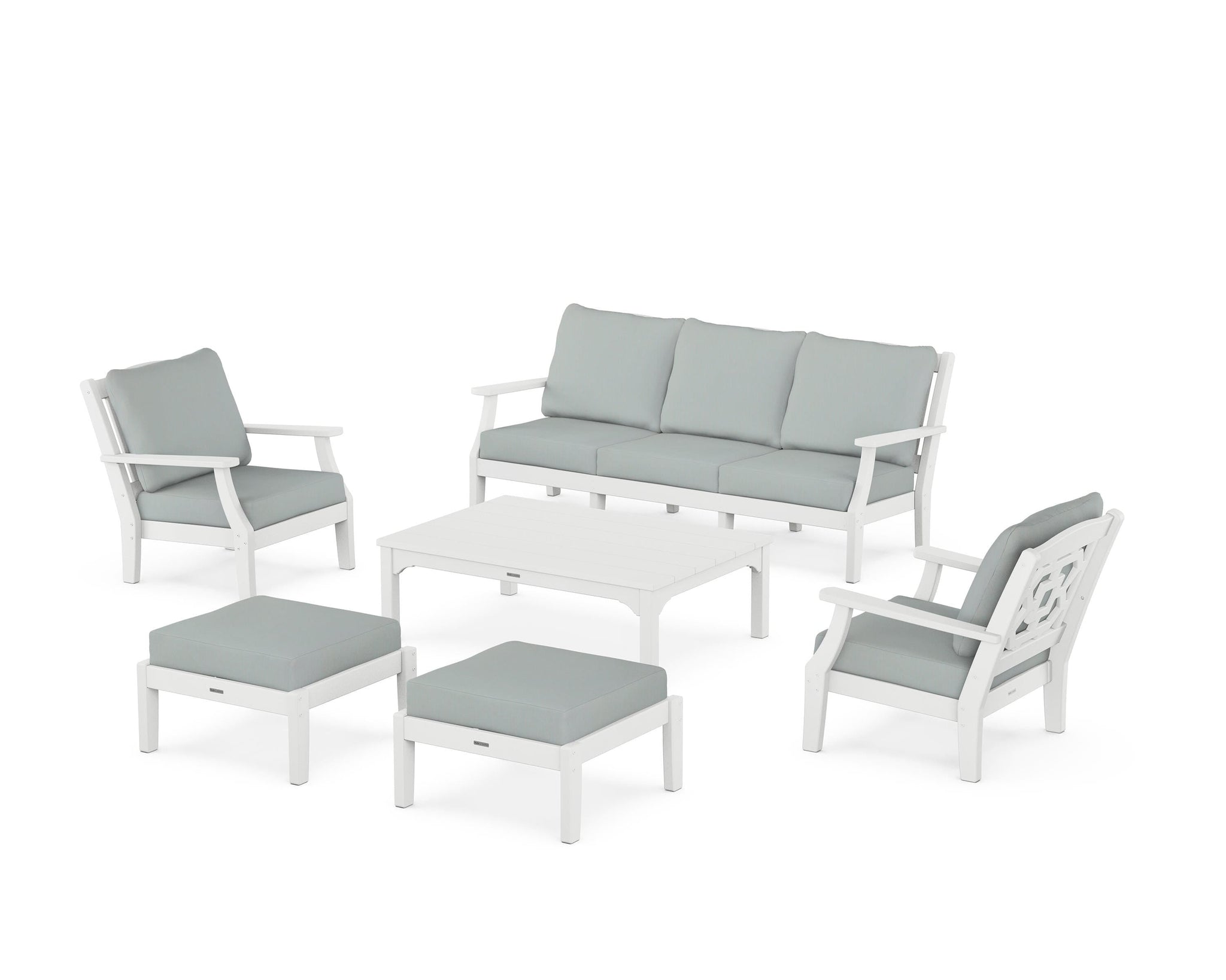 Chinoiserie 6-Piece Lounge Sofa Set