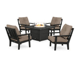 Oxford 5-Piece Deep Seating Set with Fire Pit Table
