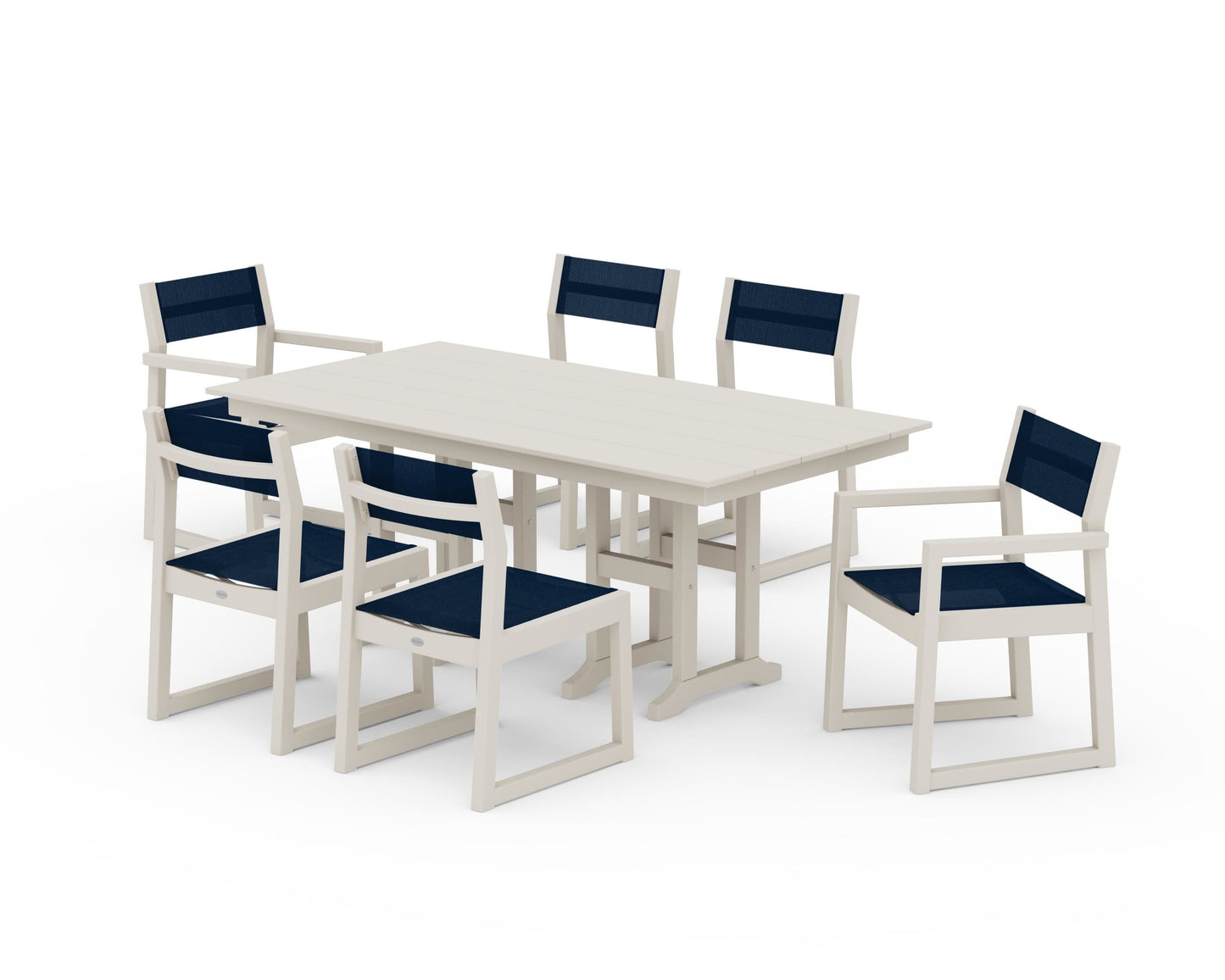 EDGE Sling 7-Piece Farmhouse Dining Set