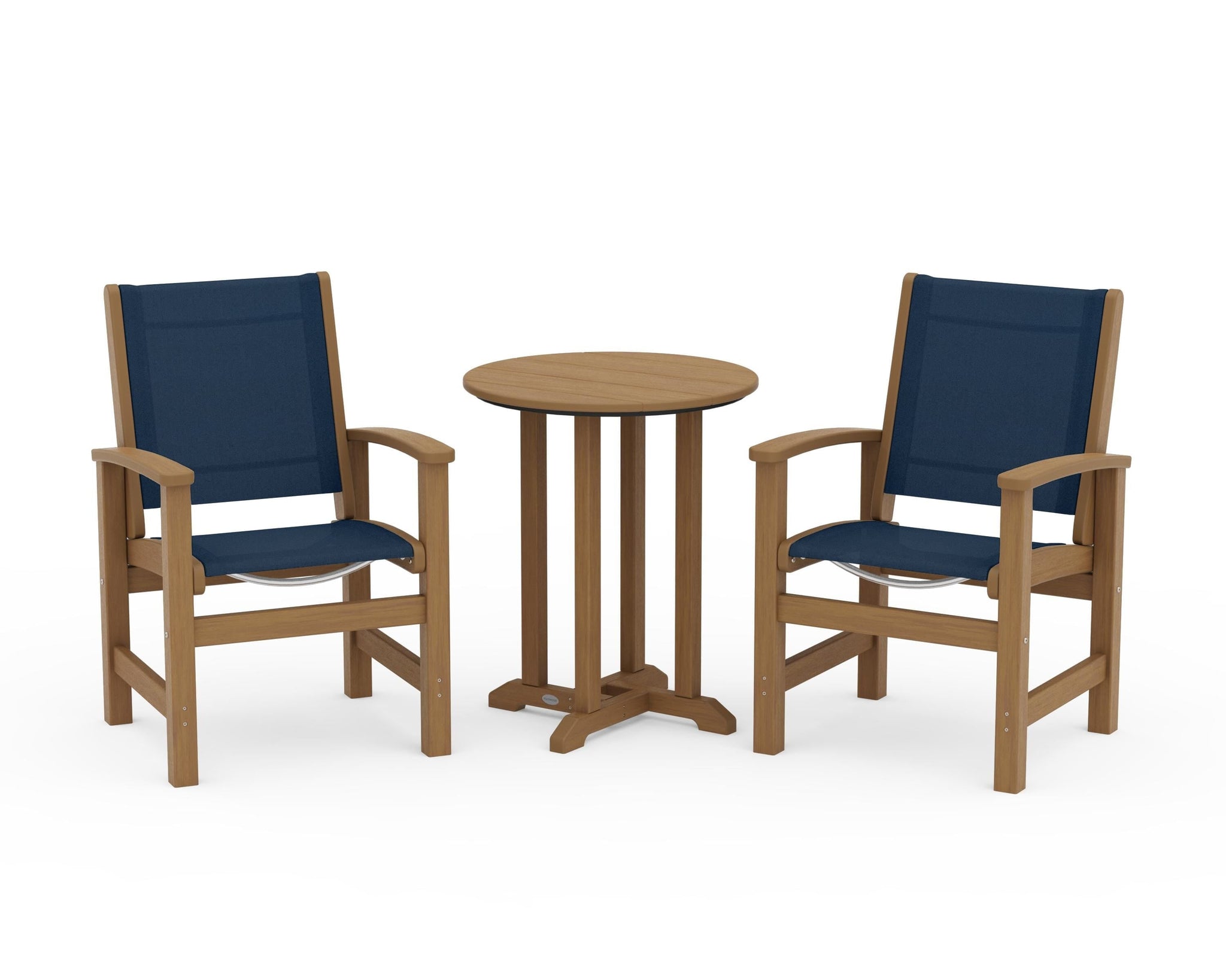 Coastal 3-Piece Round Bistro Dining Set
