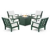 Wovendale 5-Piece Deep Seating Set with Fire Pit Table