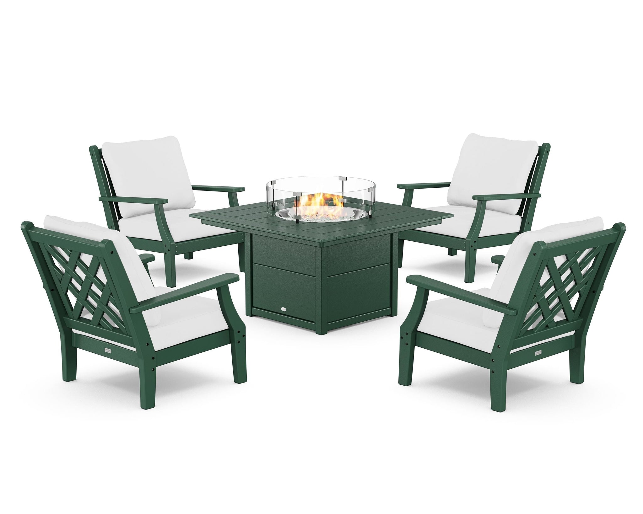 Wovendale 5-Piece Deep Seating Set with Fire Pit Table
