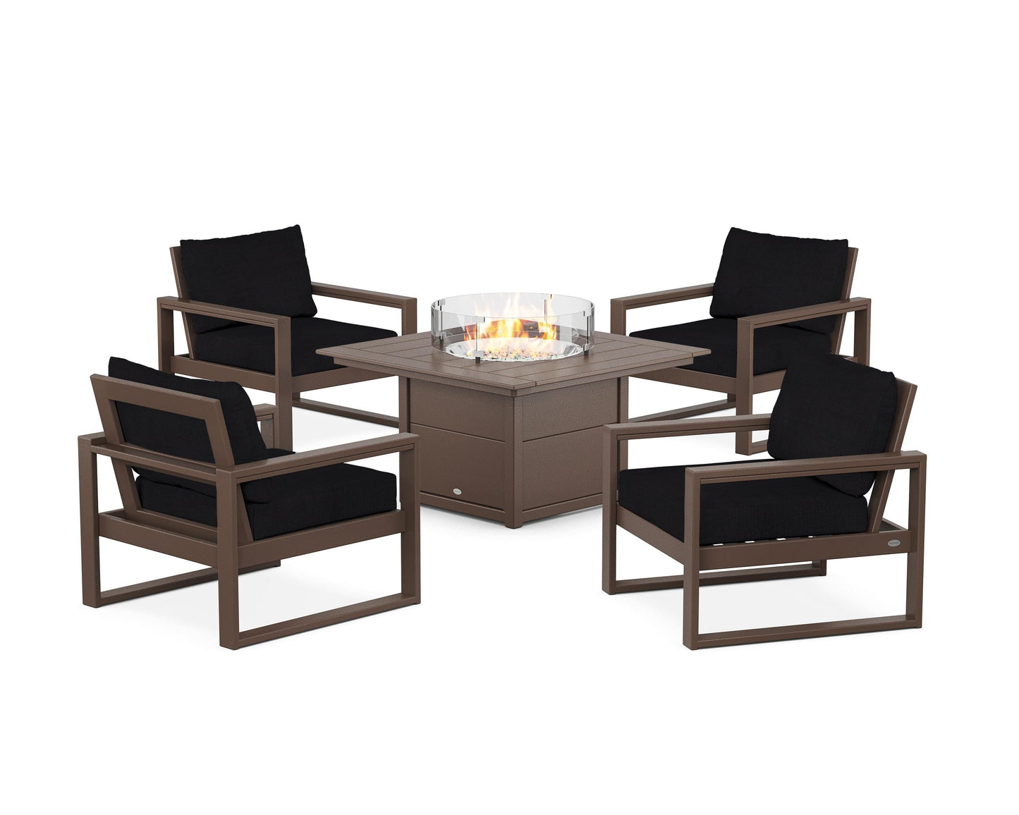 EDGE Sectional 5-Piece Deep Seating Set with Fire Pit Table