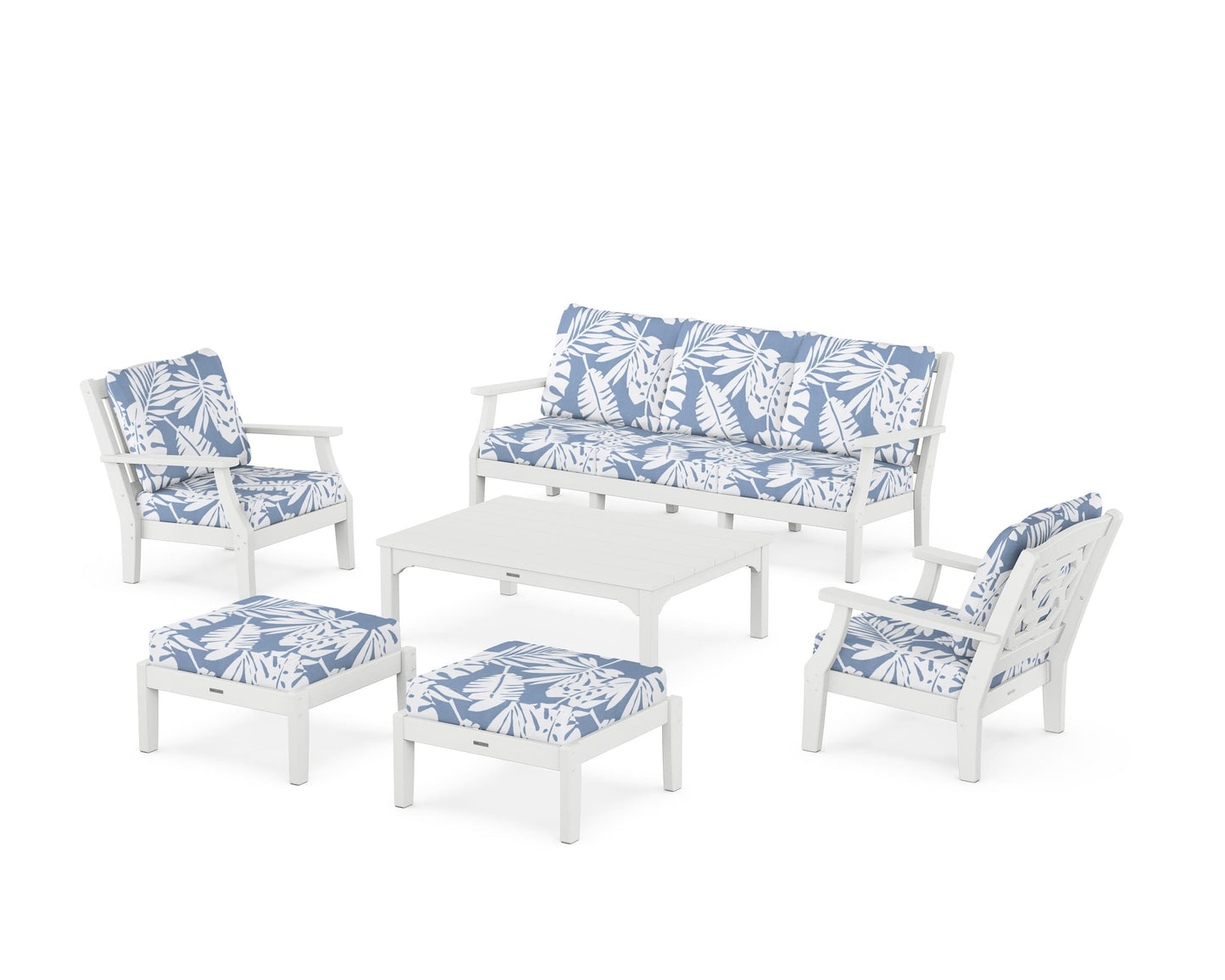 Chinoiserie 6-Piece Lounge Sofa Set