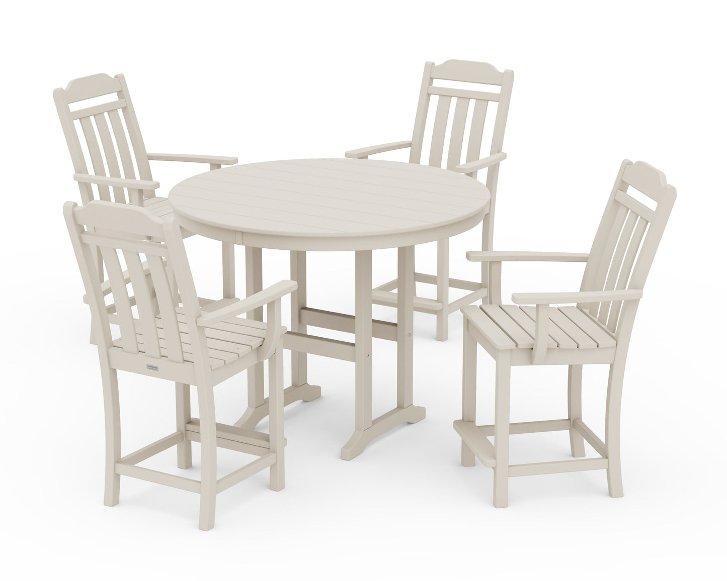 Cottage 5-Piece Round Farmhouse Counter Set