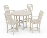 Cottage 5-Piece Round Farmhouse Counter Set