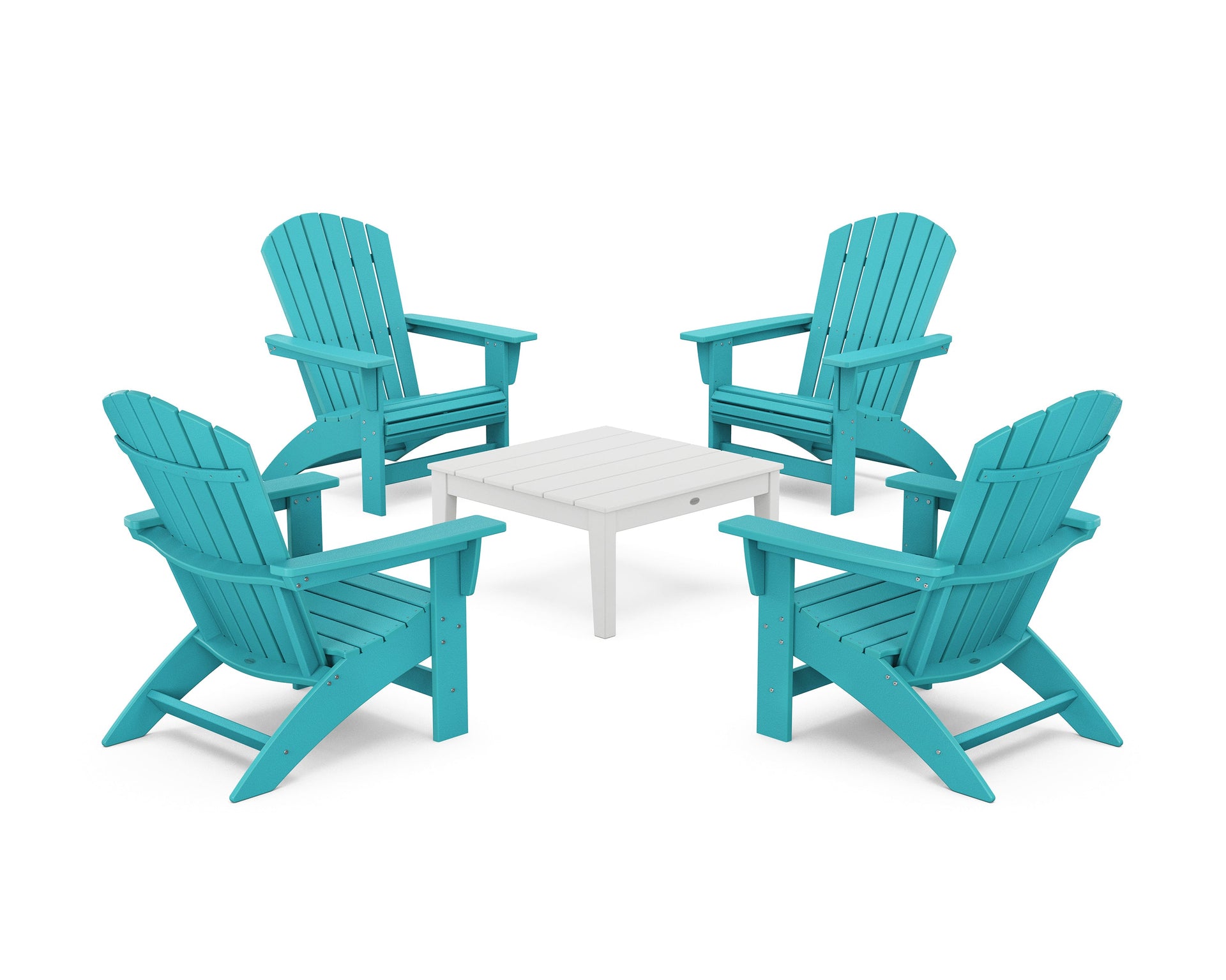 5-Piece Nautical Grand Adirondack Chair Conversation Group