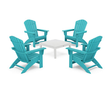 5-Piece Nautical Grand Adirondack Chair Conversation Group
