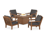 Cottage 5-Piece Deep Seating Set with Fire Pit Table