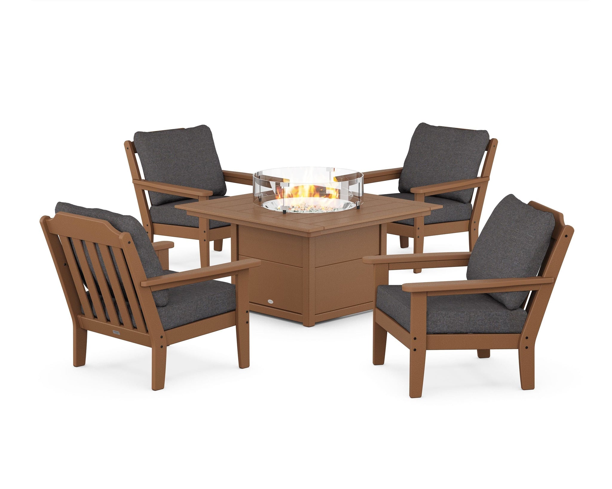 Cottage 5-Piece Deep Seating Set with Fire Pit Table