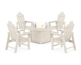 Long Island 4-Piece Upright Adirondack Conversation Set with Fire Pit Table