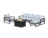 EDGE Sectional Lounge and Fire Pit Set