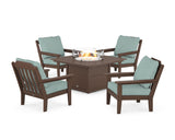 Cottage 5-Piece Deep Seating Set with Fire Pit Table