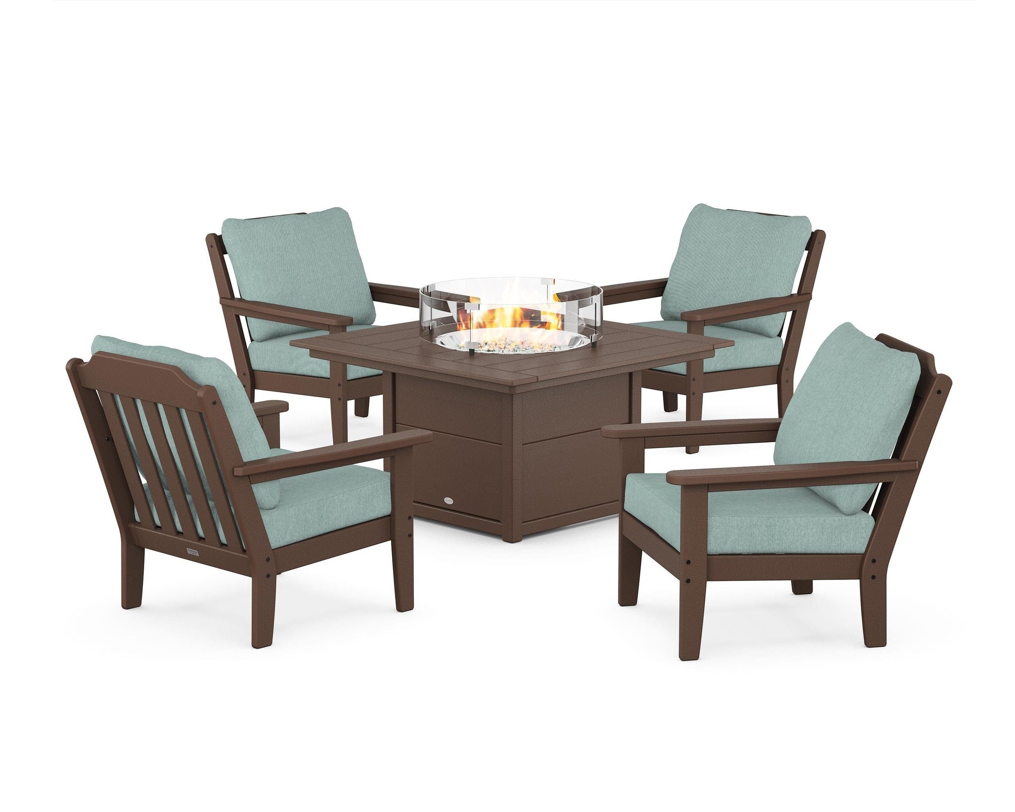 Cottage 5-Piece Deep Seating Set with Fire Pit Table