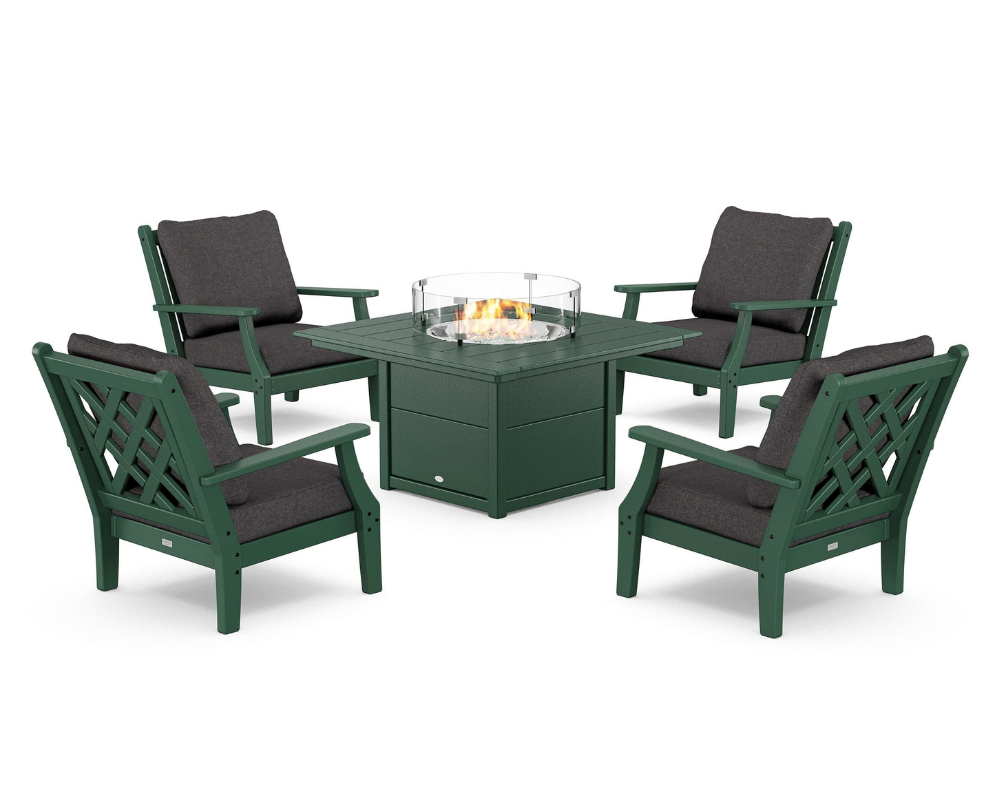 Wovendale 5-Piece Deep Seating Set with Fire Pit Table