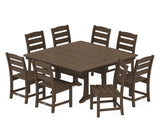 Lakeside 9-Piece Nautical Trestle Dining Set