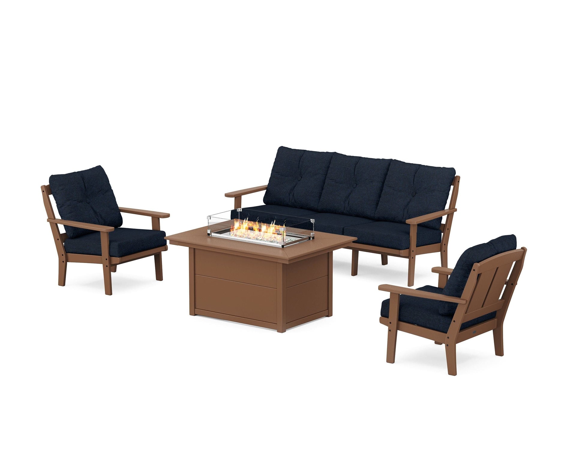 Mission Deep Seating Fire Pit Table Set