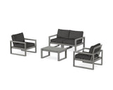 EDGE Sectional 4-Piece Deep Seating Set with Loveseat
