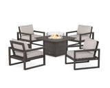 EDGE Sectional 5-Piece Deep Seating Set with Fire Pit Table