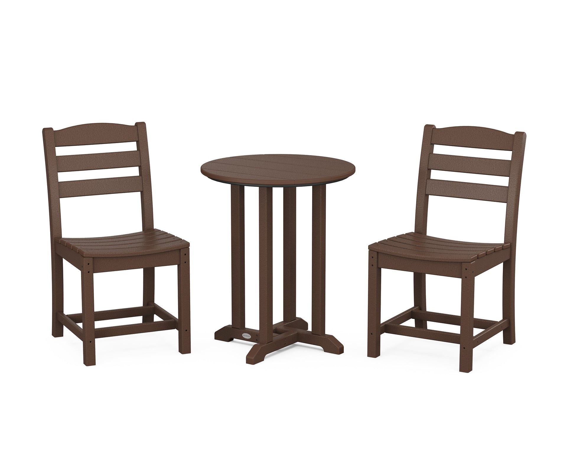 La Casa Café Side Chair 3-Piece Round Bistro Dining Set