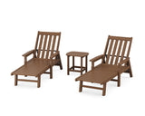 Vineyard 3-Piece Chaise with Arms Set