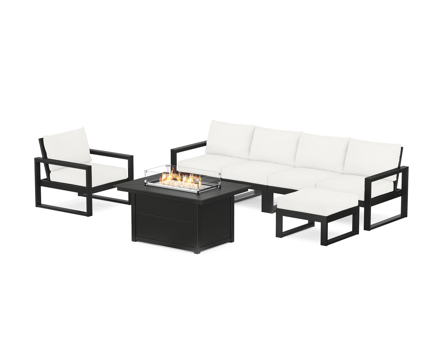 EDGE Sectional Lounge and Fire Pit Set