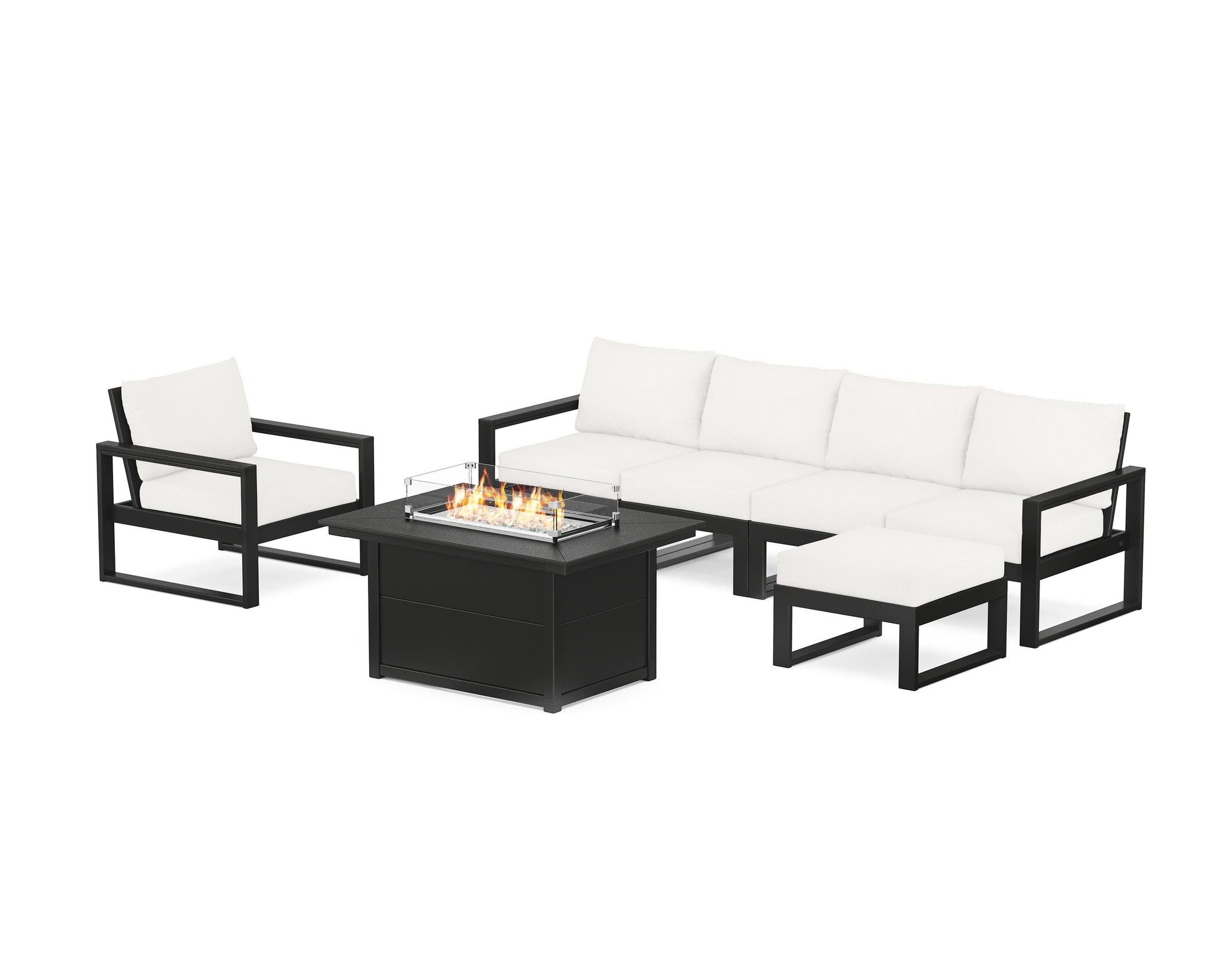 EDGE Sectional Lounge and Fire Pit Set