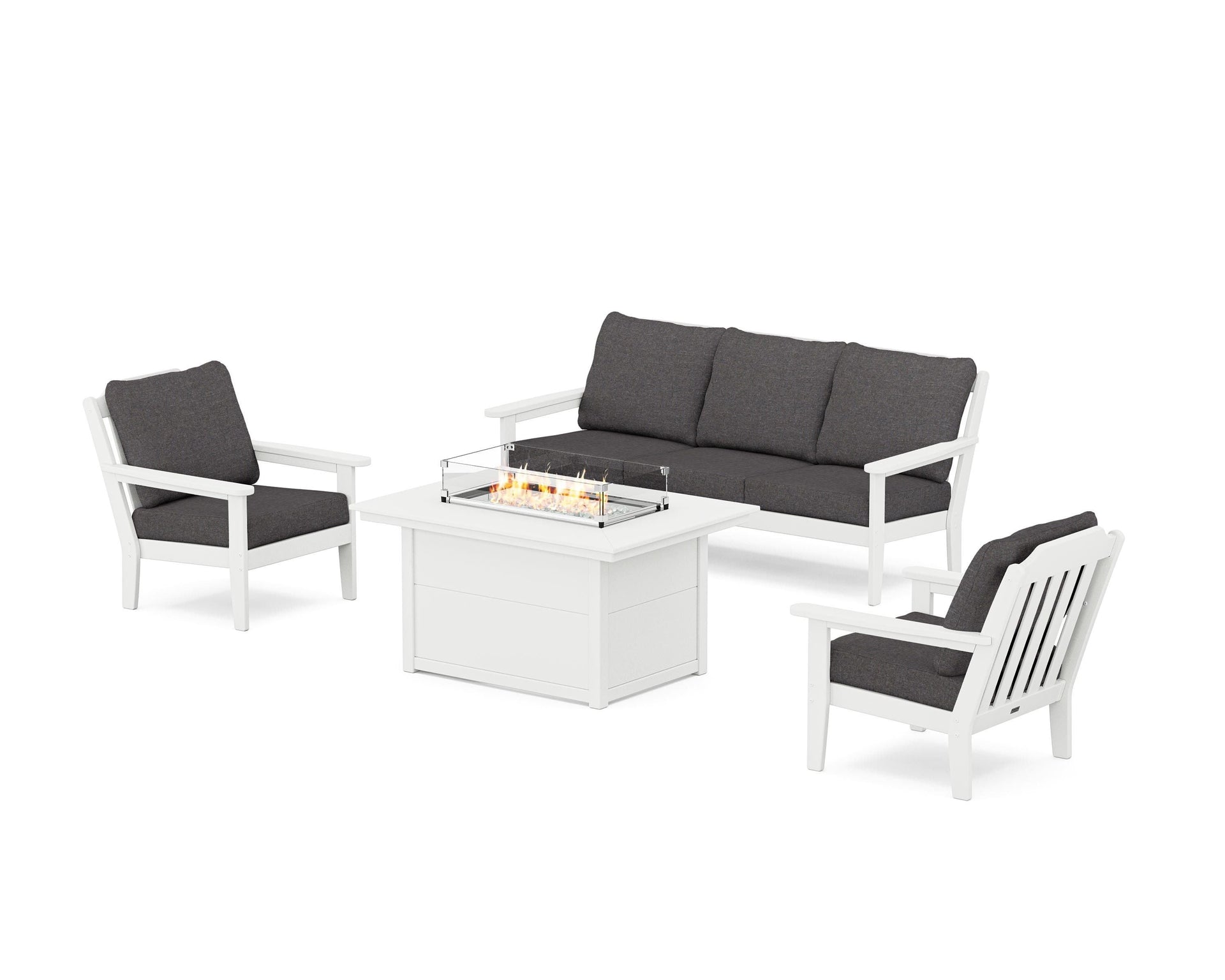 Cottage Deep Seating Fire Pit Table Set