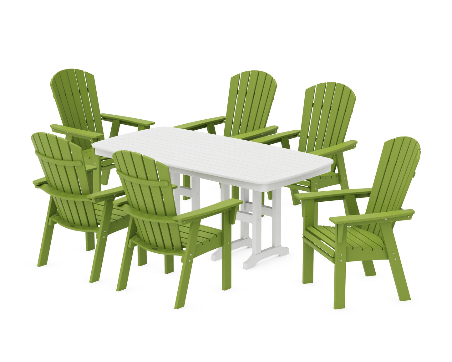 Nautical Curveback Adirondack 7-Piece Dining Set