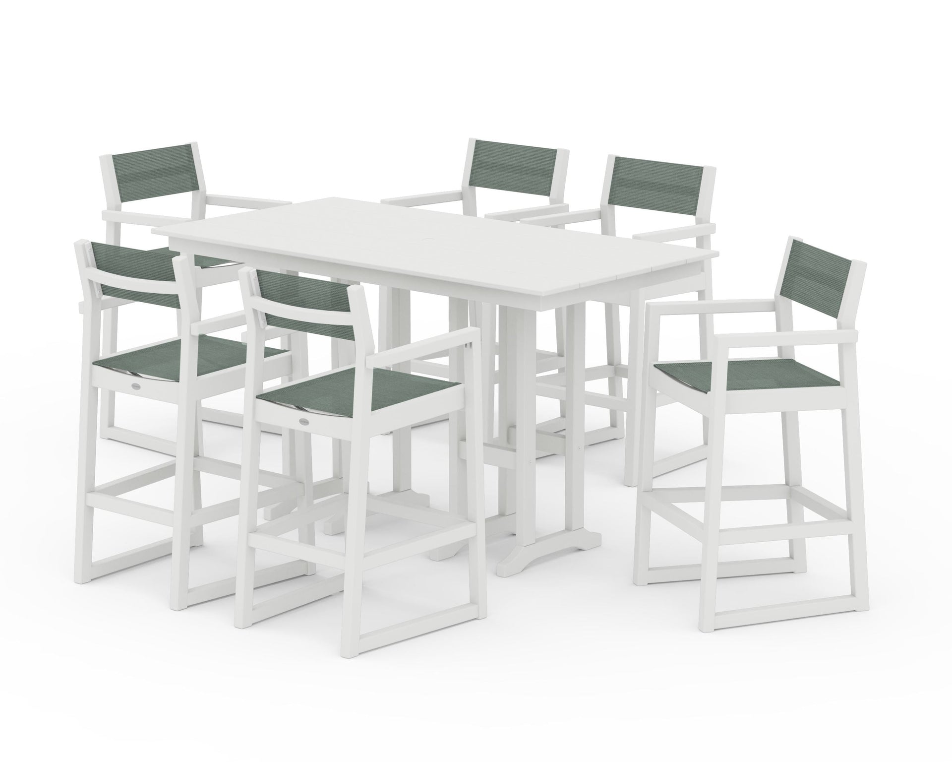 EDGE Sling Arm Chair 7-Piece Farmhouse Bar Set