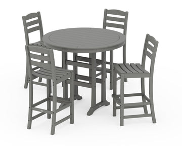 La Casa Café 5-Piece Side Chair Bar Dining Set