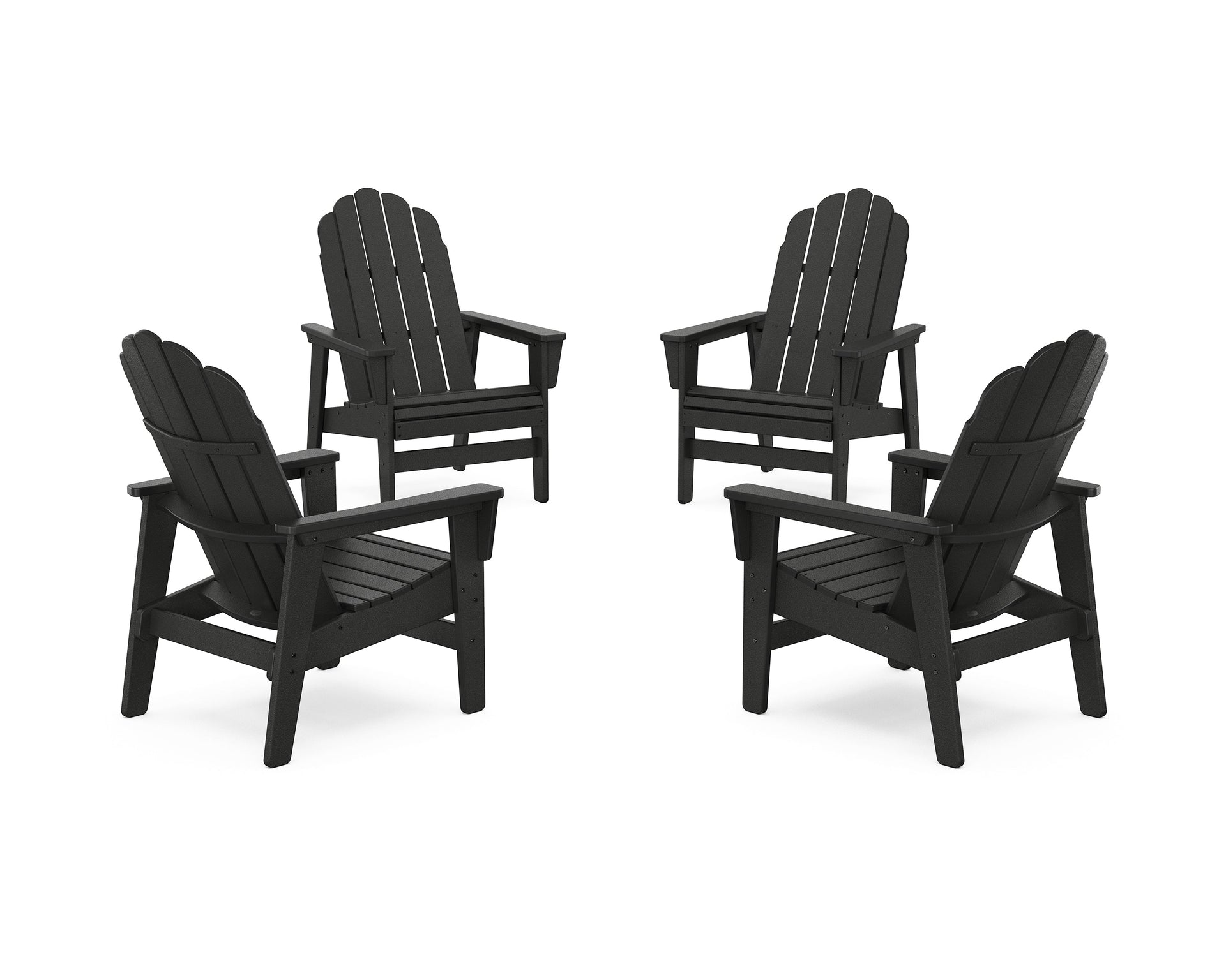 4-Piece Vineyard Grand Upright Adirondack Chair Conversation Set