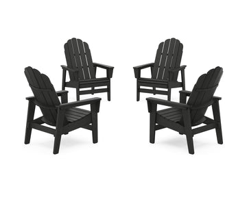 4-Piece Vineyard Grand Upright Adirondack Chair Conversation Set