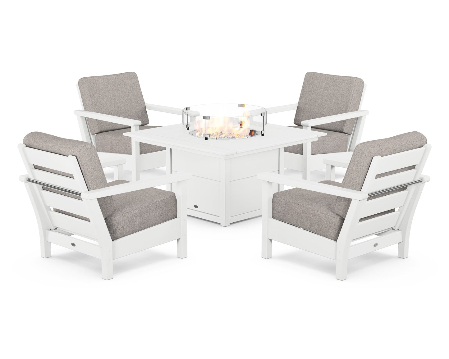 Harbour 5-Piece Conversation Set with Fire Pit Table