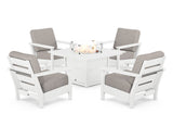 Harbour 5-Piece Conversation Set with Fire Pit Table